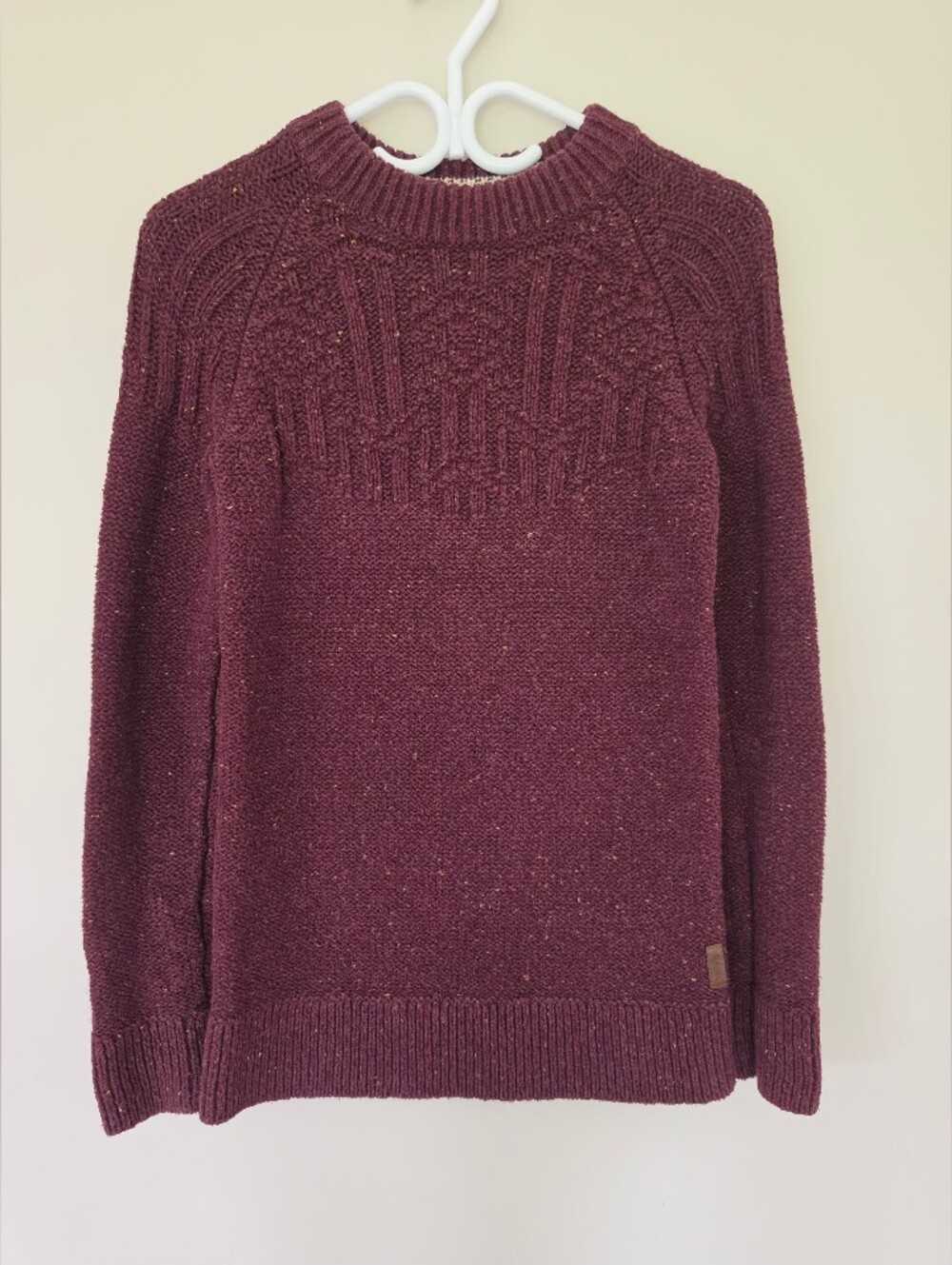 Roots Women's Dark Heathered Maroon Crewneck Sweater Women's XS